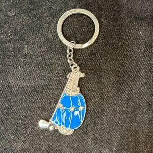 Elegant Blue and Silver Keychain